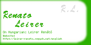 renato leirer business card